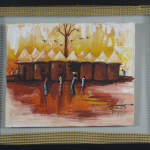 The village huts
